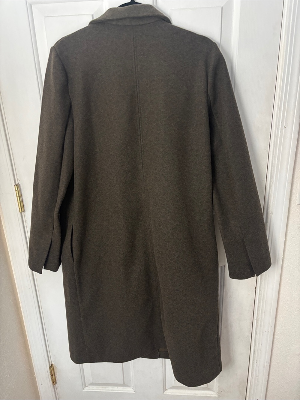Zara Single-Button Long Trench Coat in Olive/ brown - Picture 3 of 3